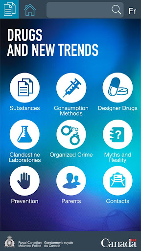 Android application RCMP Drugs awareness screenshort
