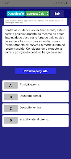 Quiz Enfermagem Screen 2