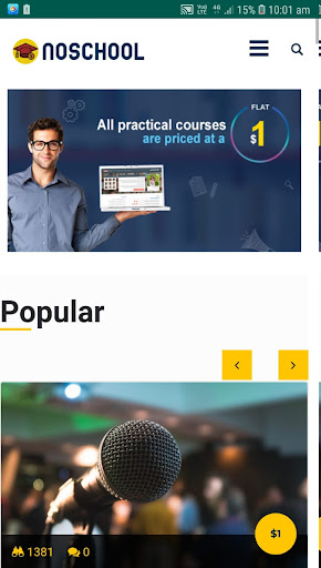 Android application NoSchool Wisdom Courses screenshort