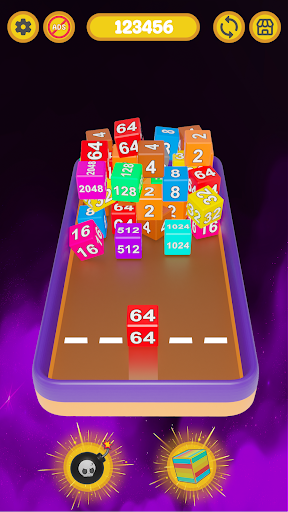 Mega cube 2048 3d merge game Screen 2