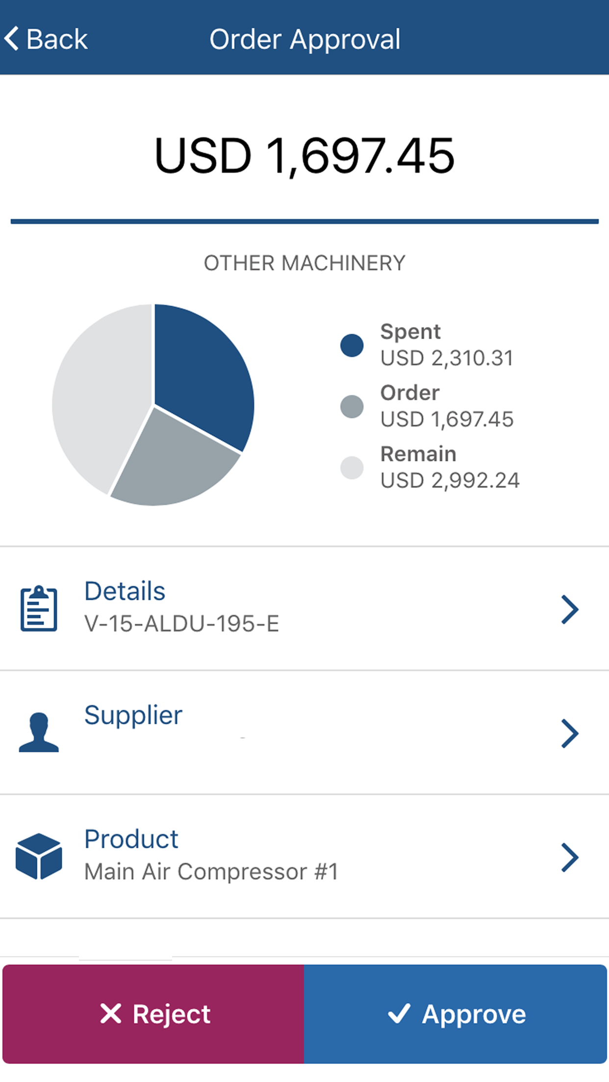 Android application MESPAS Procurement screenshort