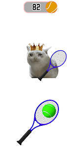 Meme Cat Tennis Champion
