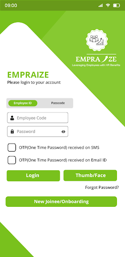 Android application EMPRAIZE|HRMS Application screenshort
