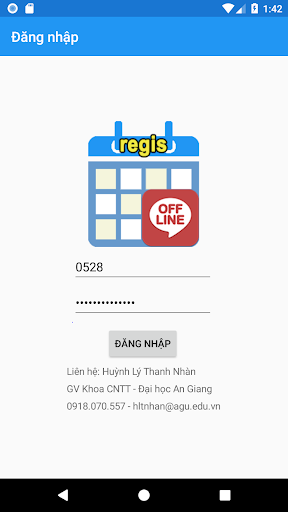 Android application Thoi khoa bieu AGU screenshort