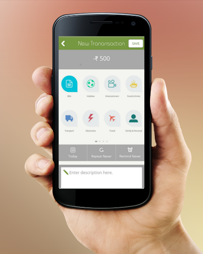 Android application Daily Expense and Income screenshort