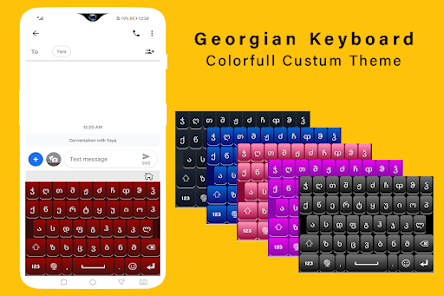 Pegatinas teclado sticker keyboard letras transparente georgiano georgia 