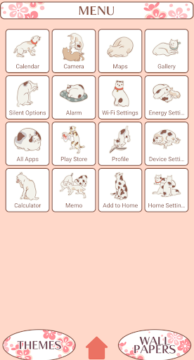 Ukiyo-e-Style Cats Theme +HOME ekran görüntüsü