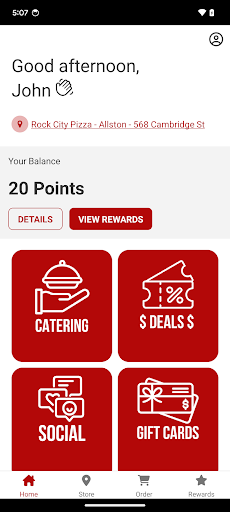 Android application Rock City Pizza screenshort