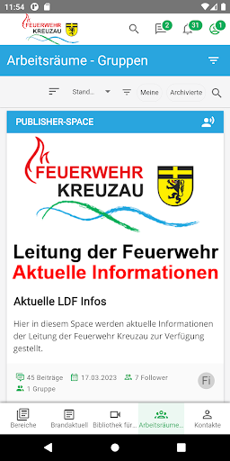 Android application FF-Kreuzau screenshort