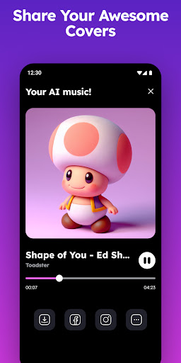 Screenshot of Coverly: AI Song Cover & Music