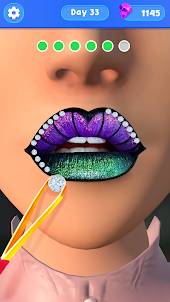 DIY Lip Art: Asmr Makeup Games