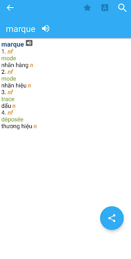 Screenshot of Vietnamese-French Dictionary