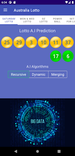 Australia Lotto AI Prediction Screen 2