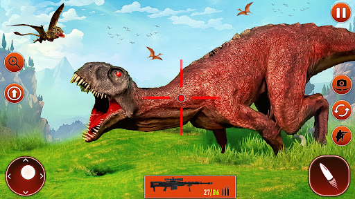 Android application wild dinosaur hunter shooting screenshort