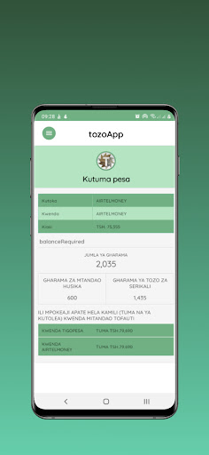 Android application TozoApp (Tozo app) screenshort