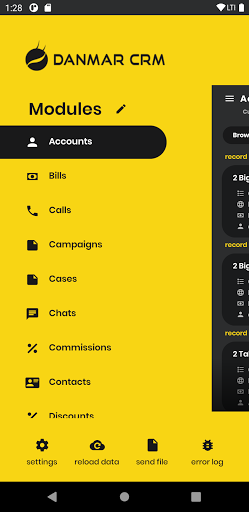 Android application DanmarCRM screenshort