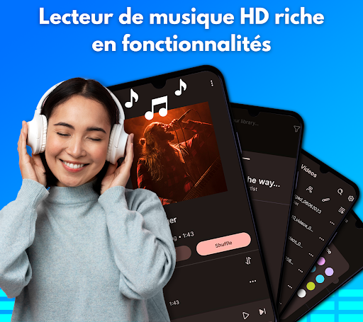 Android application Lecteur de Musique,MP3 & Vidéo screenshort