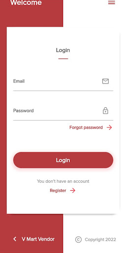 Android application Vio Mart Vendor screenshort