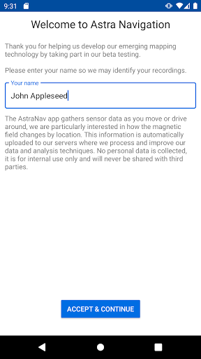 Android application AstraNav screenshort