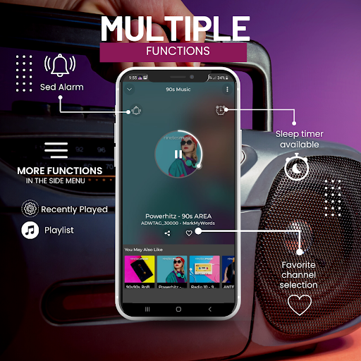 Screenshot of 90s Music app