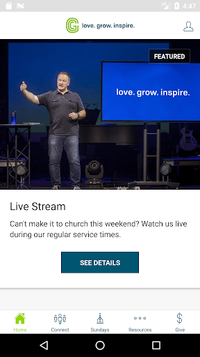 Android application Greenwood Christian Church screenshort