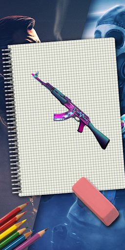 How to draw Weapons - AK 47 Screen 3