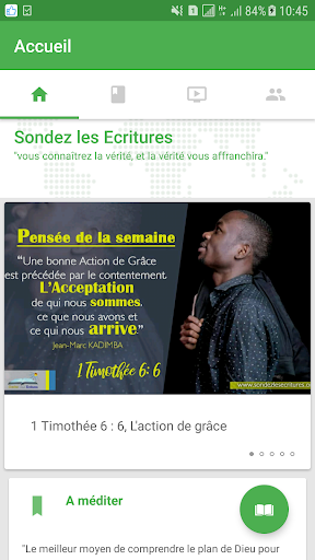 Android application Sondez les Ecritures screenshort
