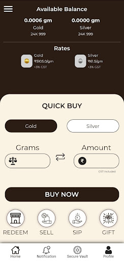 Android application Raj Jewels screenshort