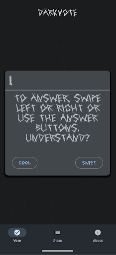 Android application DARKVOTE screenshort