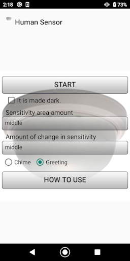 Android application Human Sensor screenshort