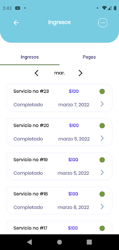 Android application Nekte - Prestador de servicio screenshort