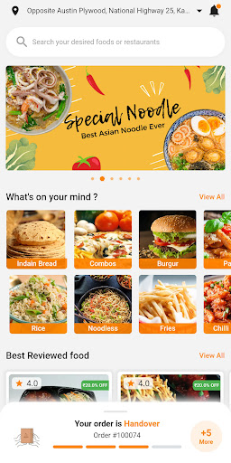 Android application SwaadSathi Fresh Food Delivery screenshort