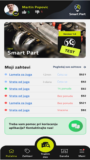 Android application SmartPart screenshort