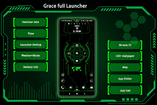 Screenshot of Grace full Launcher - Hide App