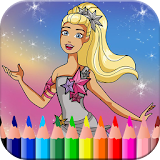 Coloring barbie light star   new icon