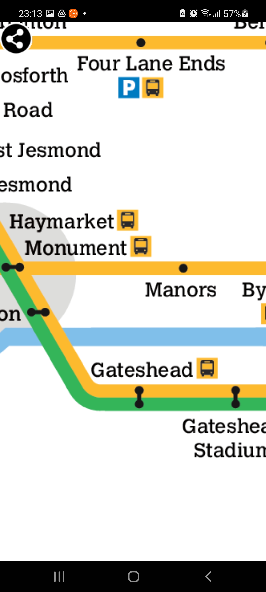 Android application Newcastle Metro Map screenshort