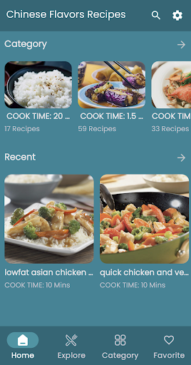 Android application Chinese Flavors Recipes screenshort