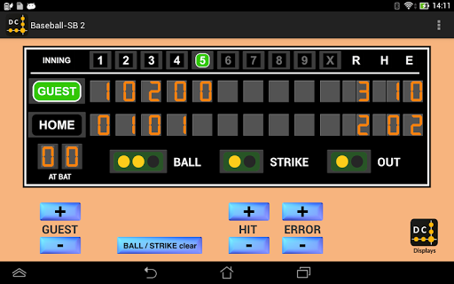 Android application Baseball Scoreboard 2 screenshort