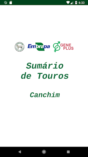 Android application Sumário de Touros Canchim screenshort