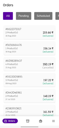Android application Townefy Shop Partner screenshort