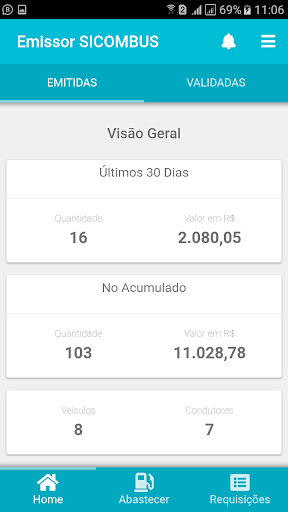 Android application SICOMBUS Gestor screenshort