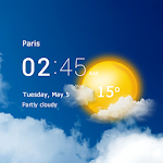 Cover Image of Download Transparent clock and weather - forecast and radar 5.3.8 APK