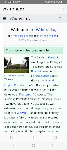 Android application Wiki Pal™ (voice web browser) screenshort