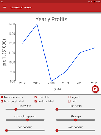 Screenshot of Line Graph Maker Pro