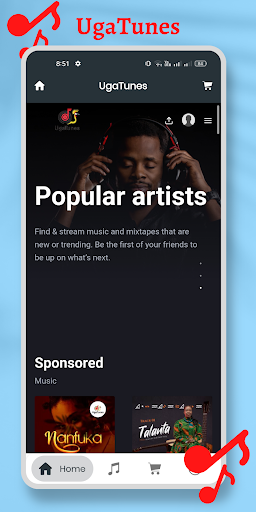 Android application UgaTunes screenshort