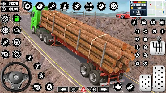 Log Transporter Truk Mengemudi