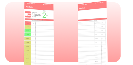 Android application Barnlista + screenshort