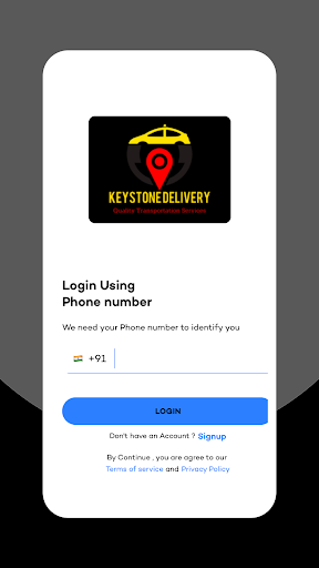 KeyStoneDelivery Driver Screen 2