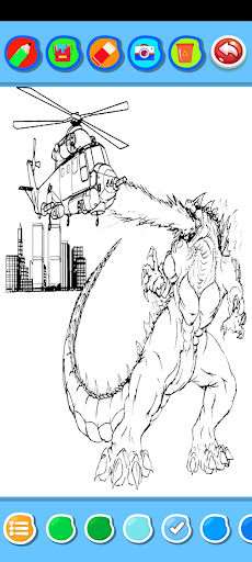 Godzilla Vs kong Coloring Screen 3