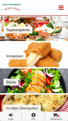 Android application Pizzeria Toscana Spiesen screenshort